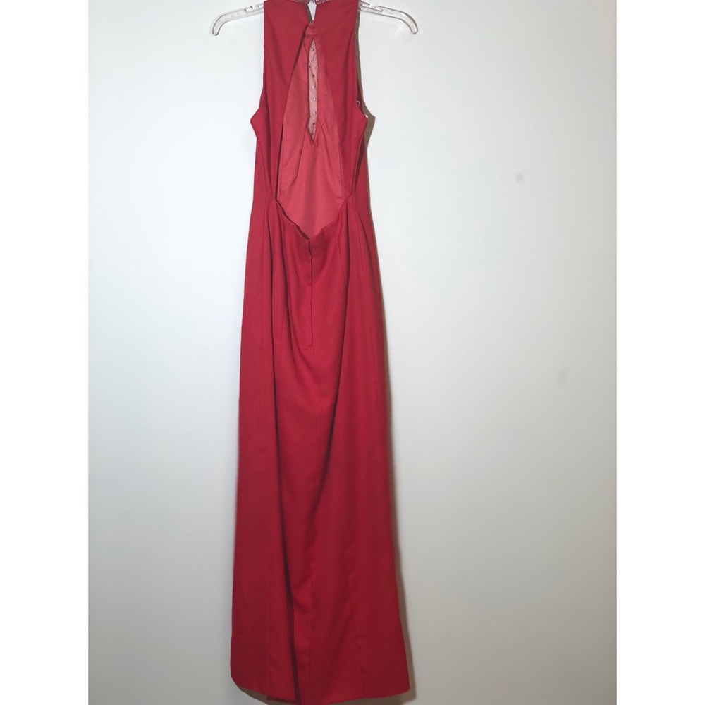 Red Backless Prom Dress - Picture 2 of 4